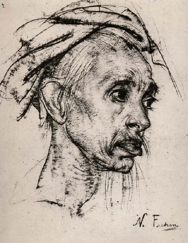 Nikolay Fechin Head portrait of old man